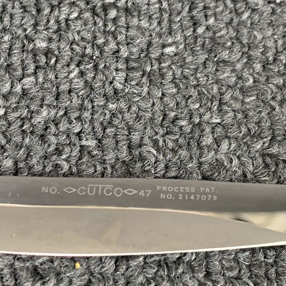 12 Pc Cutco Steak Table Knife Set#47 Straight Edge Blade w/ Felt Lined Wood Case - Picture 4 of 9